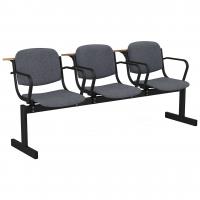 Блок стульев 3-местный, не откидывающиеся сиденья, с подлокотниками, лекционный в Саратове